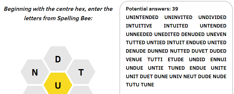 Spelling Bee Solver thumbnail